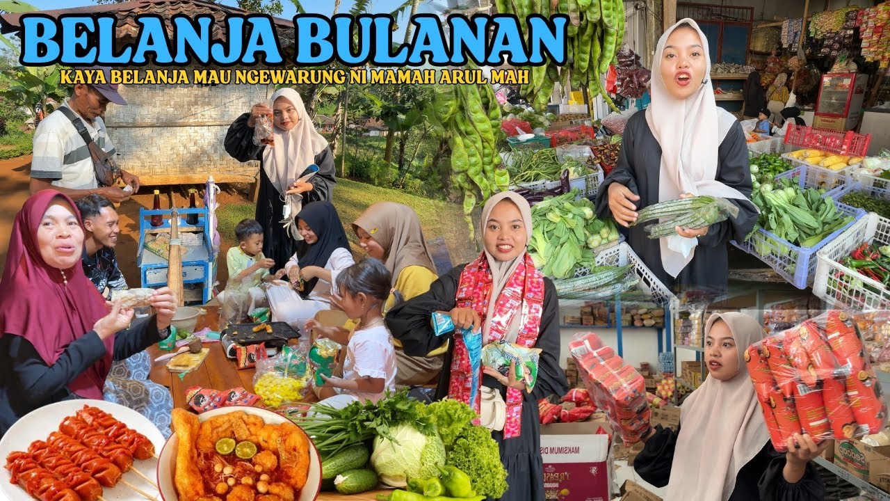 KEHIDUPAN DIDESA, BELANJA BULANAN ALA MAMAH MUDA TINGGAL DIKAMPUNG