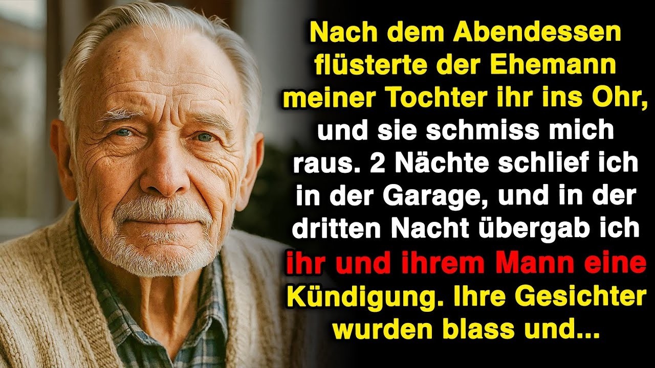 Nach dem Abendessen flüsterte der Ehemann meiner Tochter ihr ins Ohr, und sie warf mich raus. Aber …