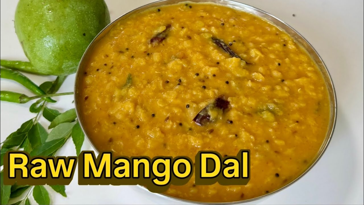 Andhra Raw Mango Dal | Tangy Mamidikaya Pappu Recipe