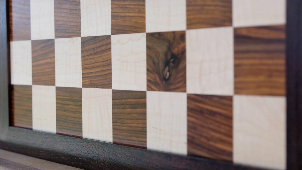 Making a Cocobolo and Curly Maple Chessboard