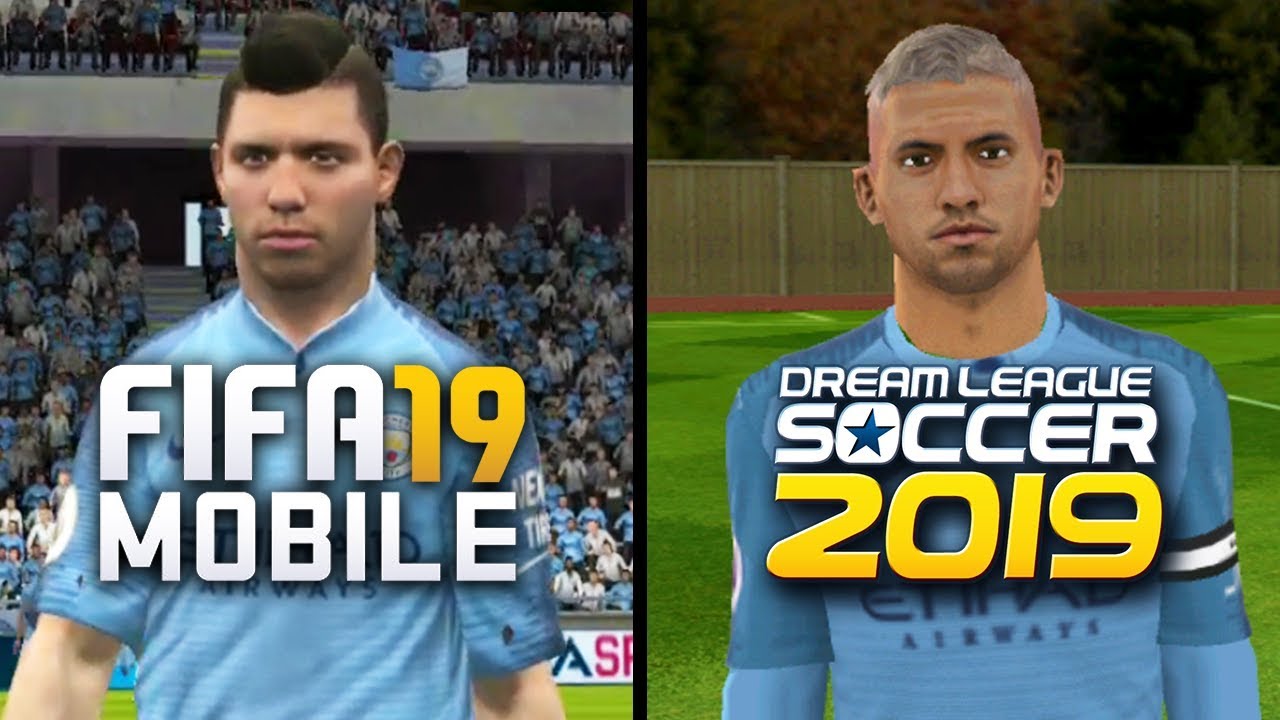 FIFA Mobile 19 vs Dream League Soccer 19 | Faces Comparison