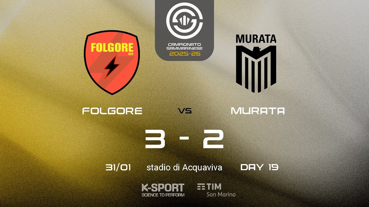 Campionato Sammarinese 2025-26, 19. giornata | HL Folgore - Murata 3-2