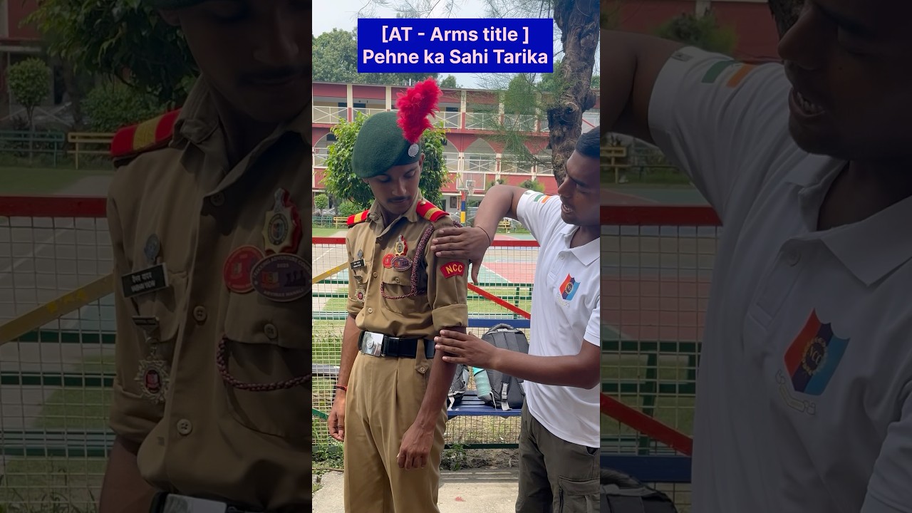 AT - arms title ￼ Pehne ka Tarika #nccvlogs #ncc #uniform