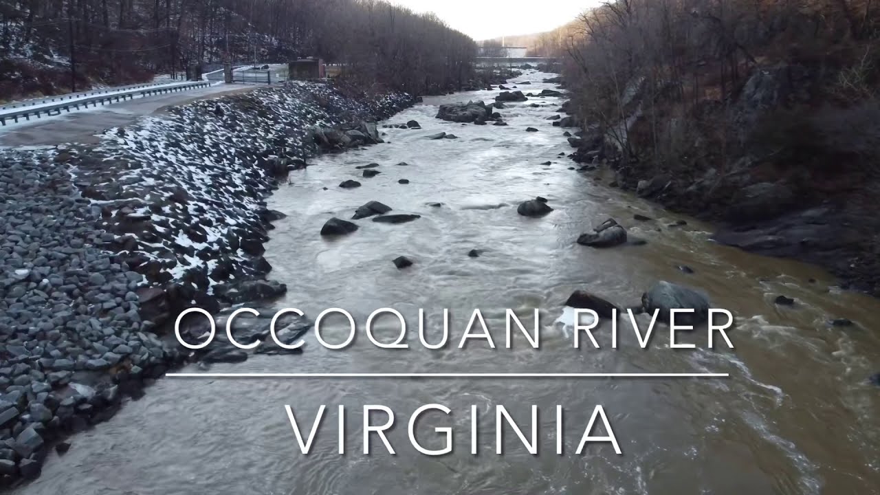 The Occoquan River. Aerial View of the River. Occoquan Virginia