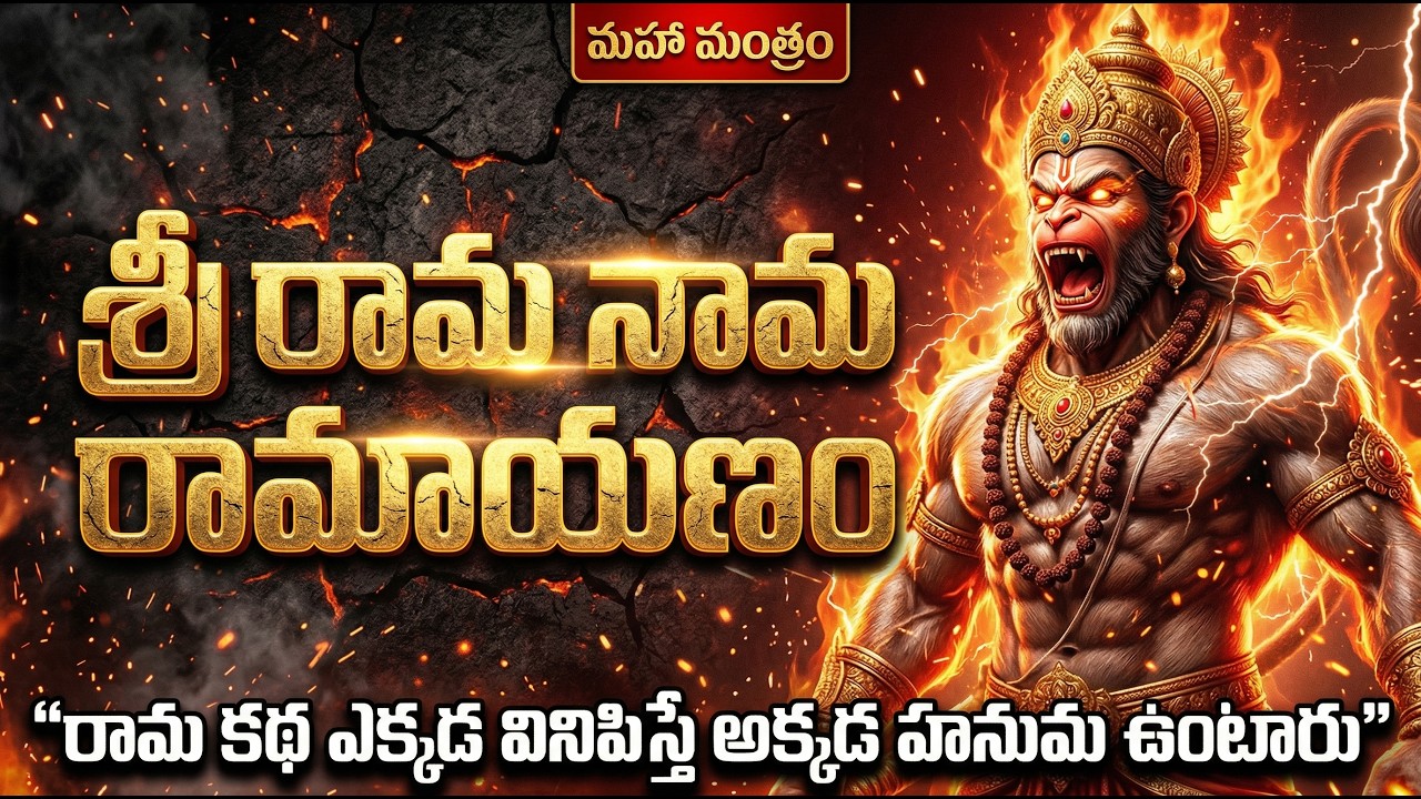 🔥శ్రీ రామ నామ రామాయణం | వినగానే పాపాలు నశిస్తాయి | Sri Rama Nama Ramayanam Telugu 🙏