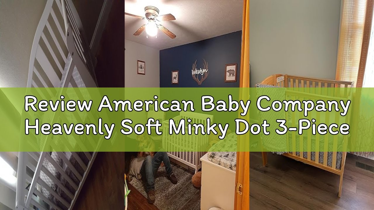 Review American Baby Company Heavenly Soft Minky Dot 3-Piece Mini/Portable Crib Bedding Set, Pink, f