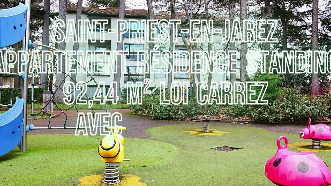 📍 SAINT-PRIEST-EN-JAREZ... 🏢 APPARTEMENT résidence STANDING 92,44 m² loi Carrez avec ASCENSEUR...