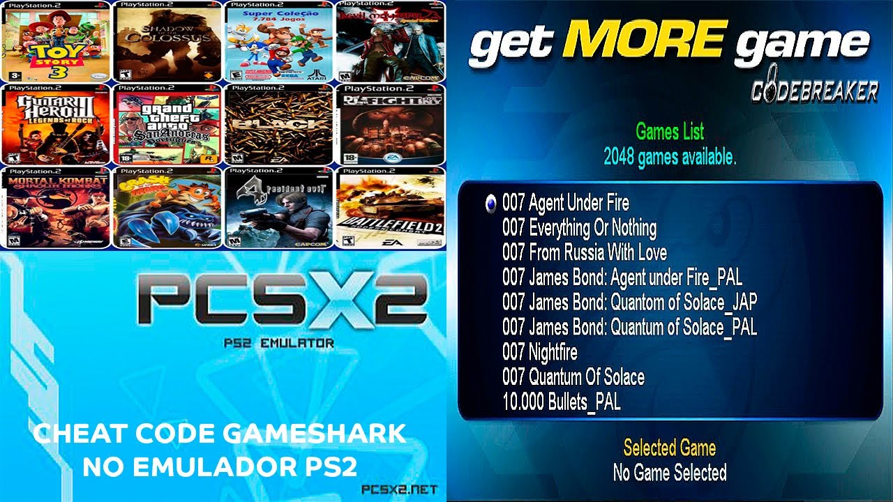 COMO Usar CHEAT CODES | GAMESHARK no EMULADOR de PS2