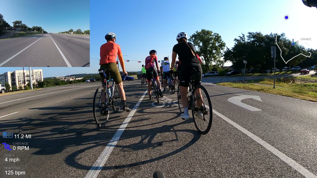 Breakfast Club Austin Texas -- Courtyard via 360 Cycling Group Ride Time-lapse