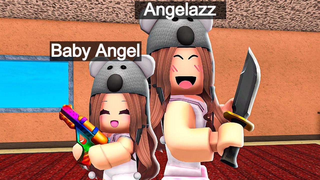 Playing MM2 with BABY ANGEL for THE FIRST TIME!