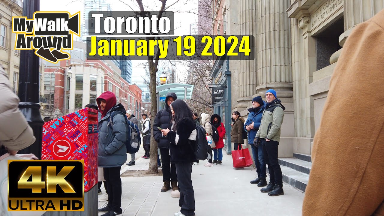 Holy Moly! It's freezing in Toronto! -9 C in downtown Toronto [4k walk]