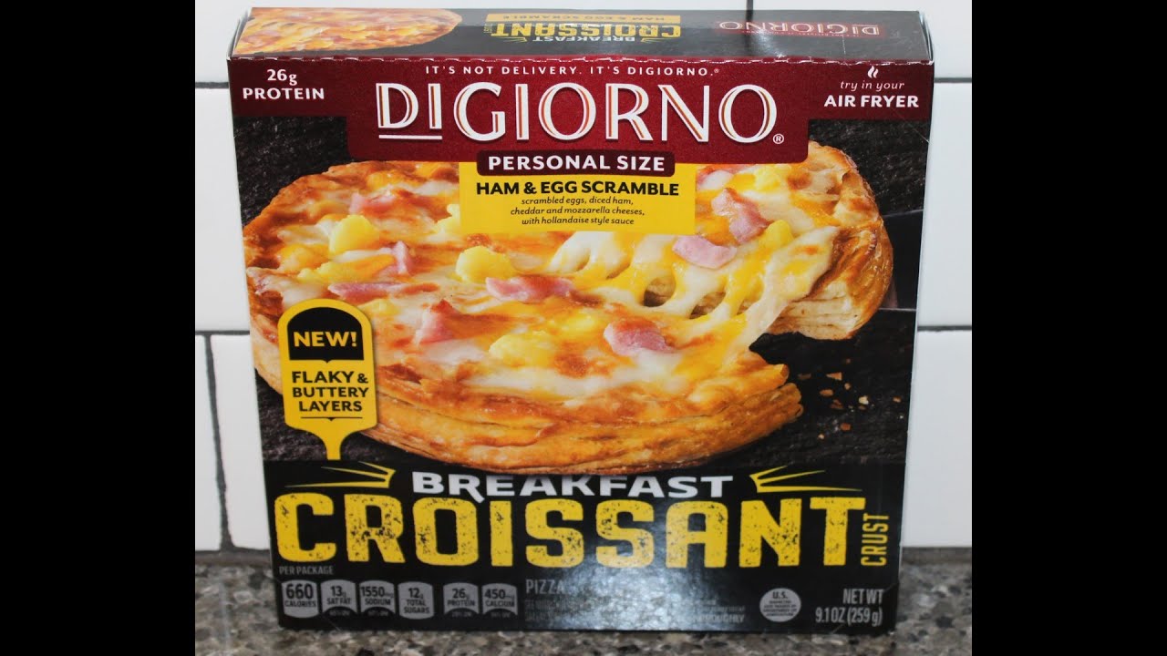 DiGiorno Ham & Egg Scramble Breakfast Croissant Personal Size Pizza Review