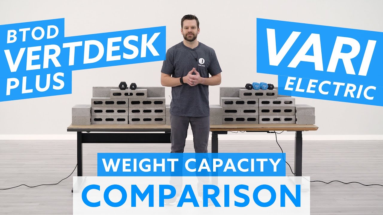 Vertdesk v3 Plus vs. Vari Electric Stand Desk Weight Capacity Comparison
