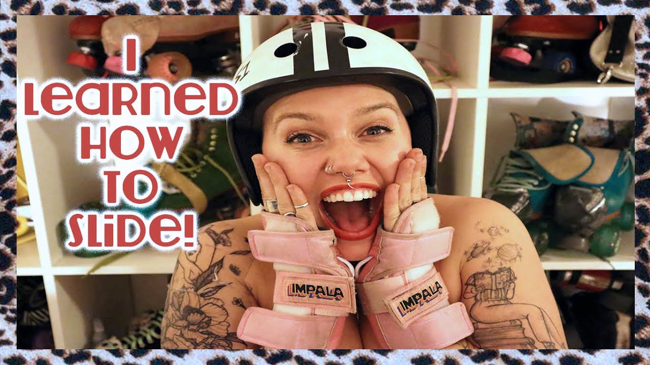 HOW TO SLIDE ON A P-RAIL ON ROLLER SKATES FOR BEGINNERS