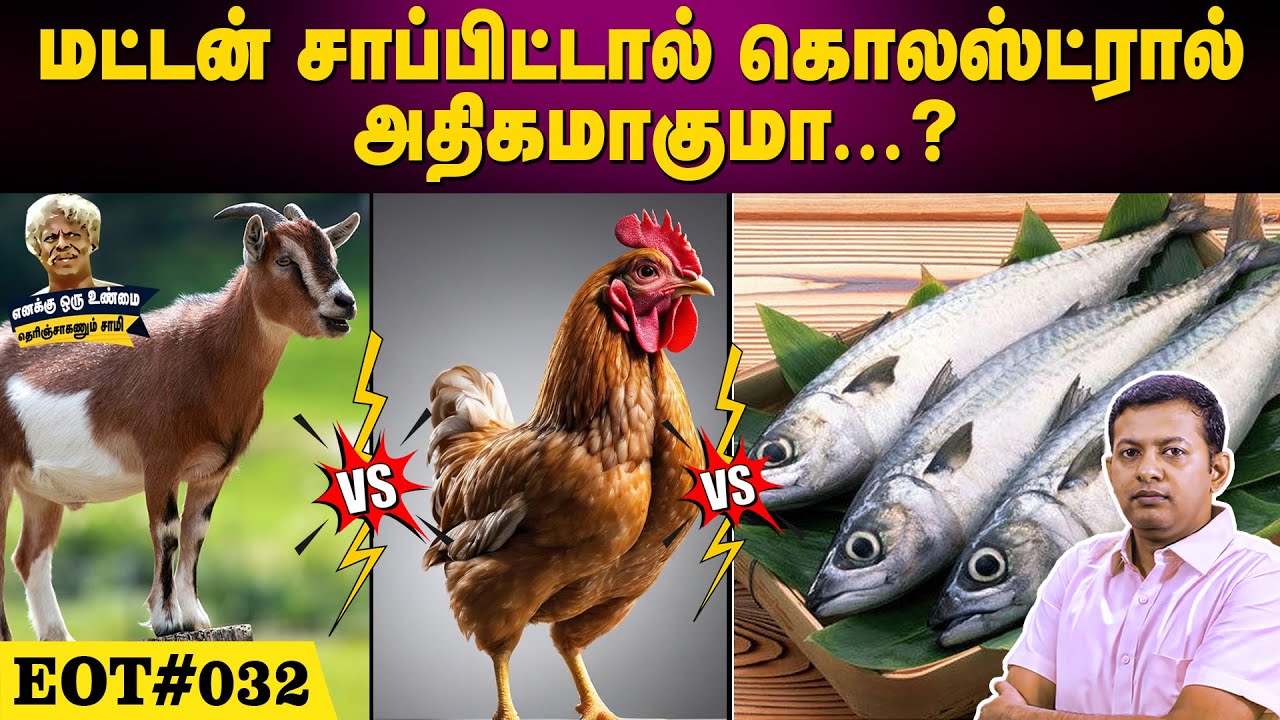 மட்டன் சாப்பிட்டால் கொலஸ்ட்ரால் அதிகமாகுமா? | Does eating mutton increase cholesterol? | #eot 039