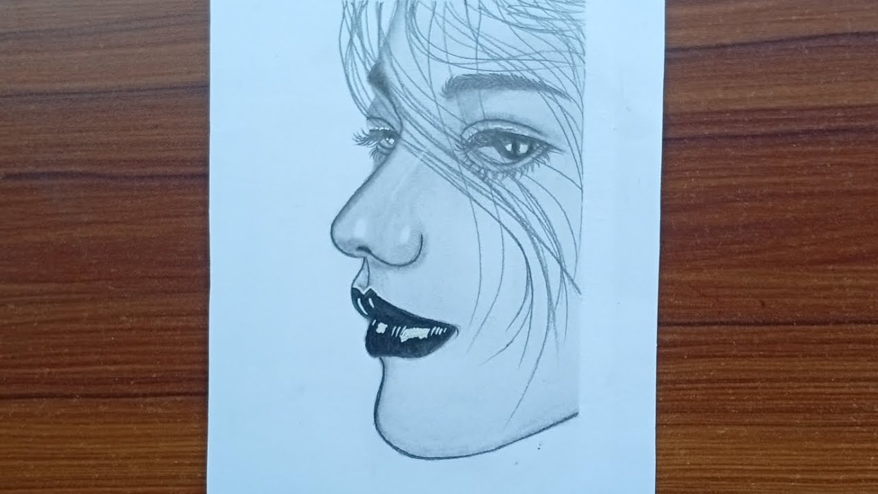 Aesthetic Side Profile Drawing Tutorial Step by Step