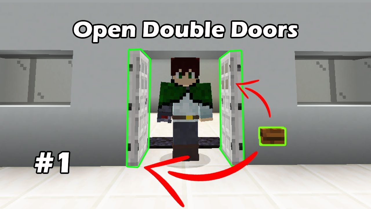 Redstone Build Hacks (EASY) | Double Iron Doors Using One Button  -Minecraft java and bedrock