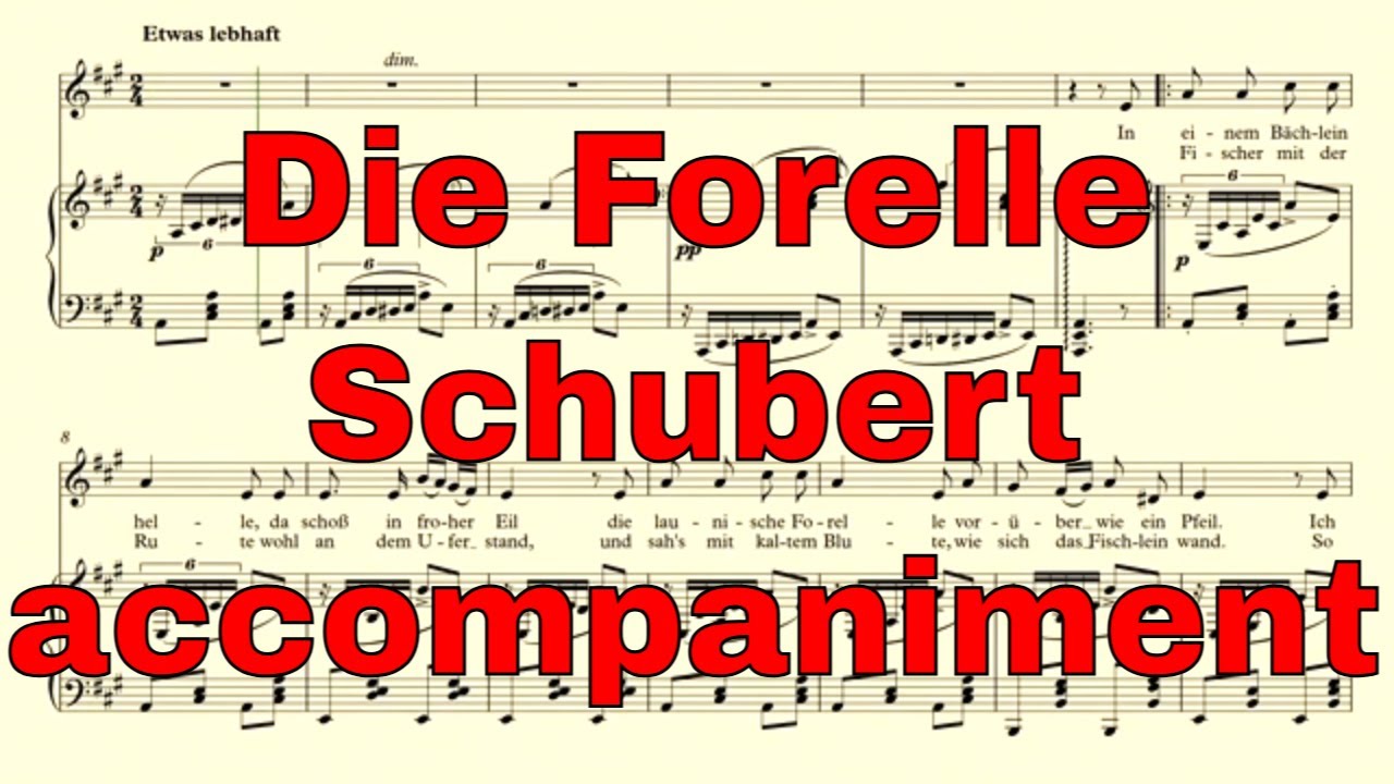 Die Forelle accompaniment in A major - Schubert