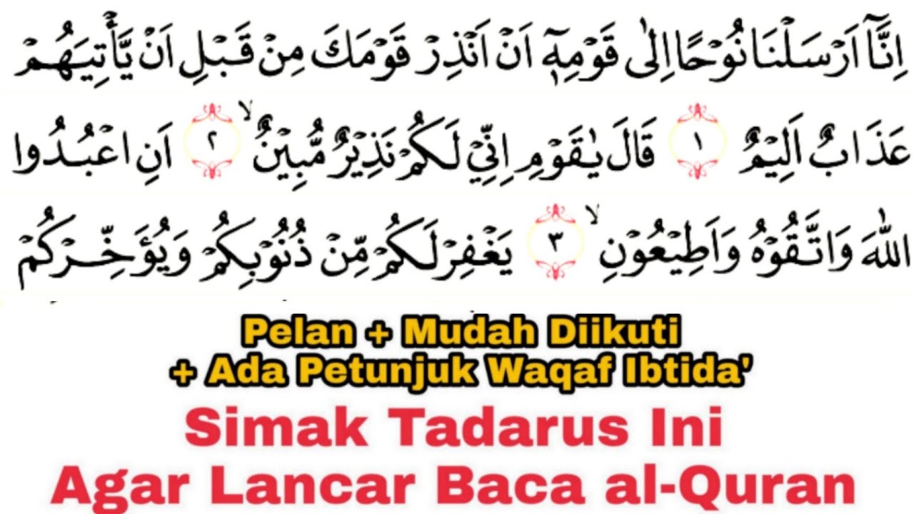 Tadarus Surat Nuh dan al-Jinn (Full) Ada Warna Panjang & Dengung Agar Lancar Baca al-Quran