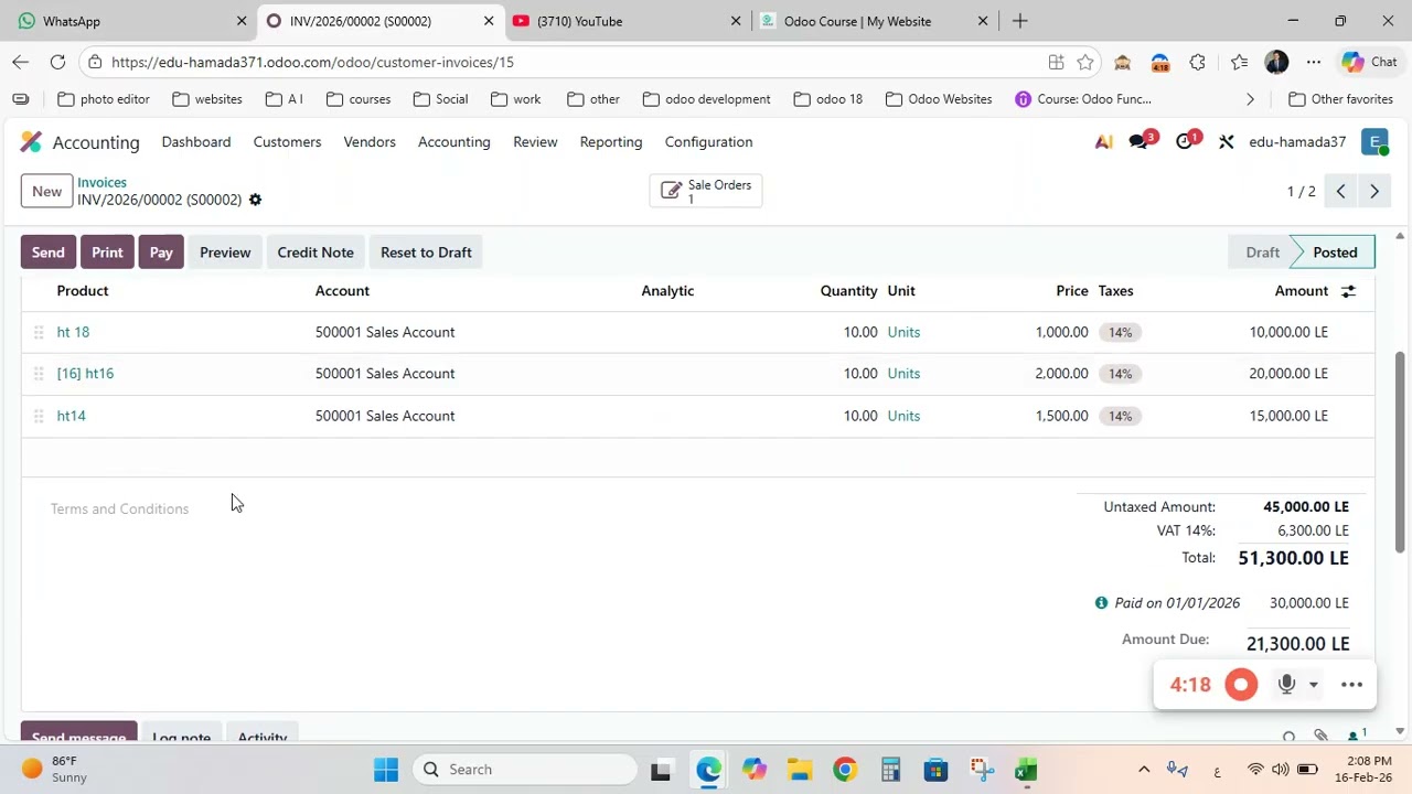 Customer Invoice, Refund, and Payment