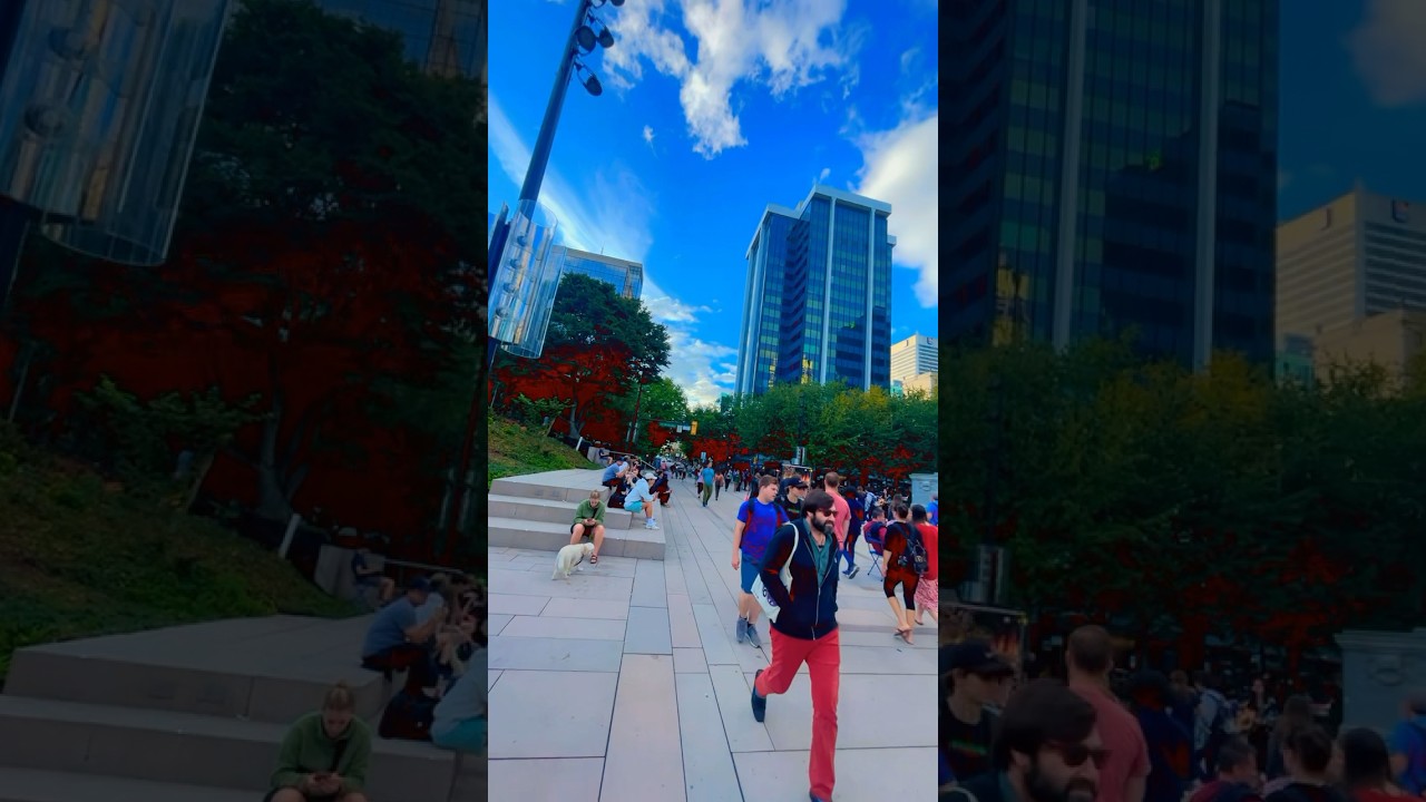 Downtown wide angle view 