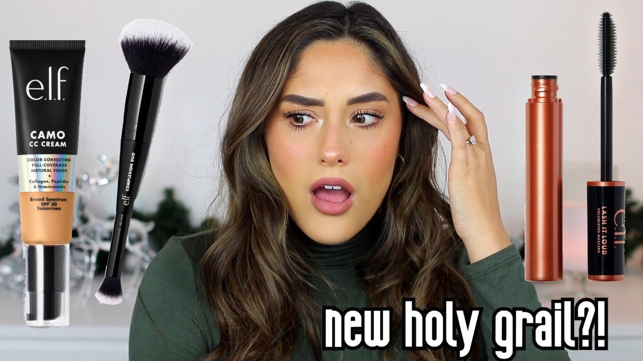NEW ELF MAKEUP | Camo CC Cream & Lash It Loud Mascara | WEAR TEST