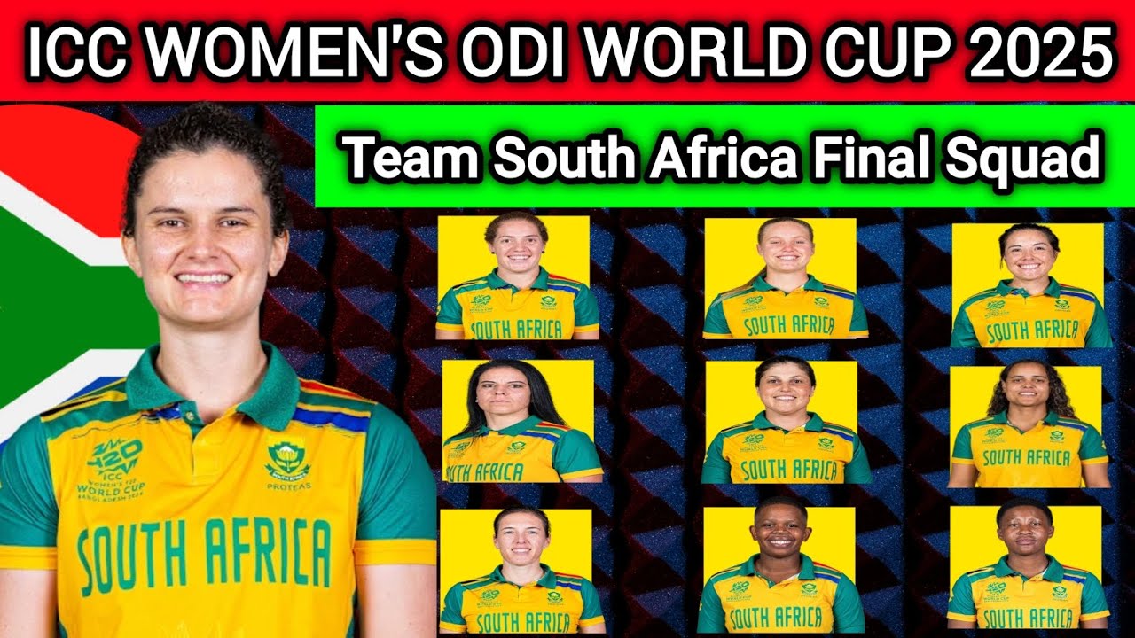 Icc Women's Odi World Cup 2025 | Team South Africa Final Squad | South Africa Women's Team Squad 25