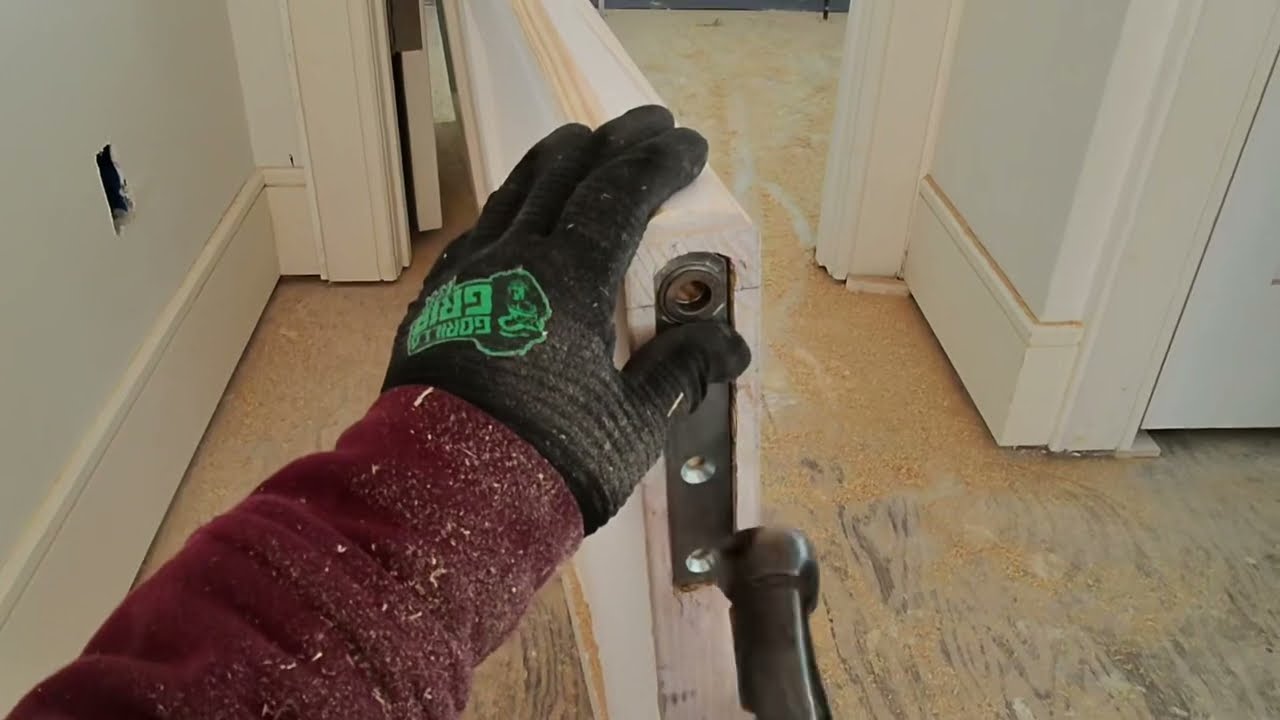 How to install pivot door🚪 🔨🪚.                    #howto #trimwork #beautiful #carpentry #doors
