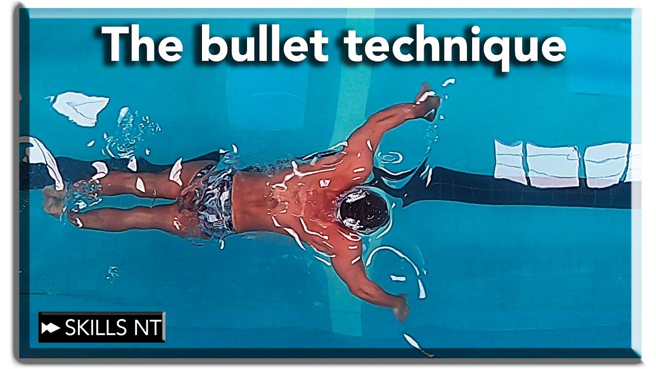 Breaststroke bullet technique. Anterior pelvic tilt