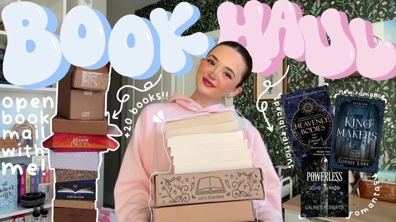 *HUGE* book haul!! 📚⭐️💗 (open book mail with me! 📦)