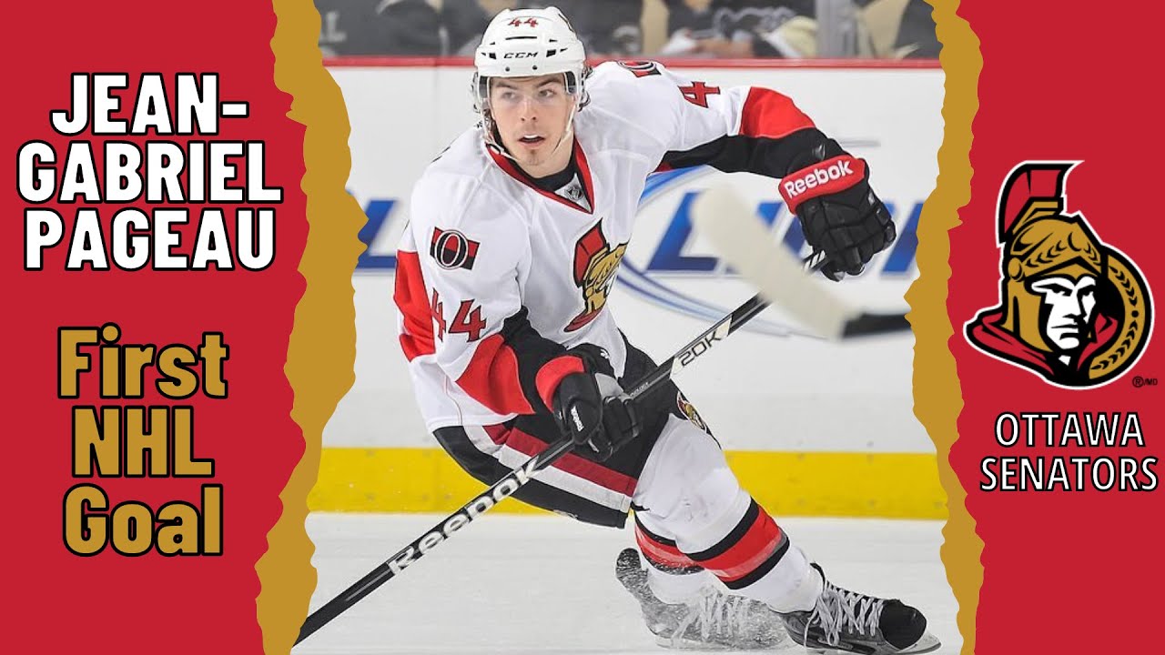 Jean-Gabriel Pageau #44 (Ottawa Senators) first NHL goal Apr 12, 2013 (Classic NHL)