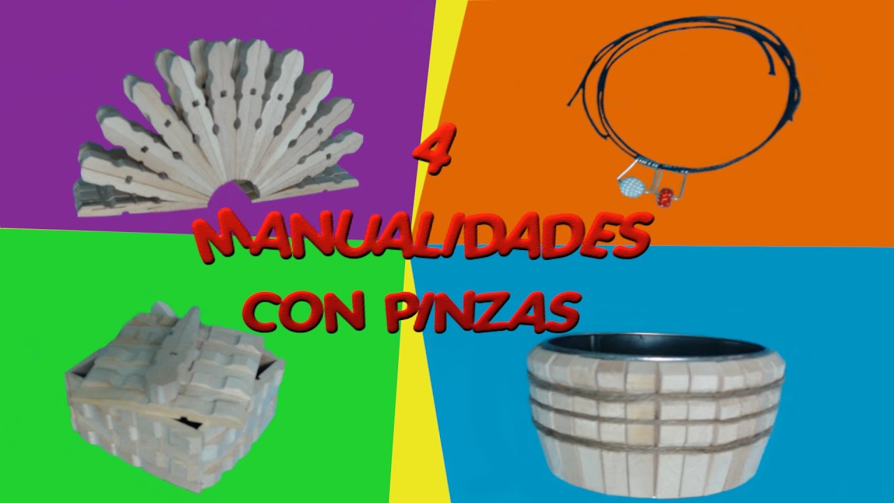 4 MANUALIDADES CON PINZAS DE MADERA