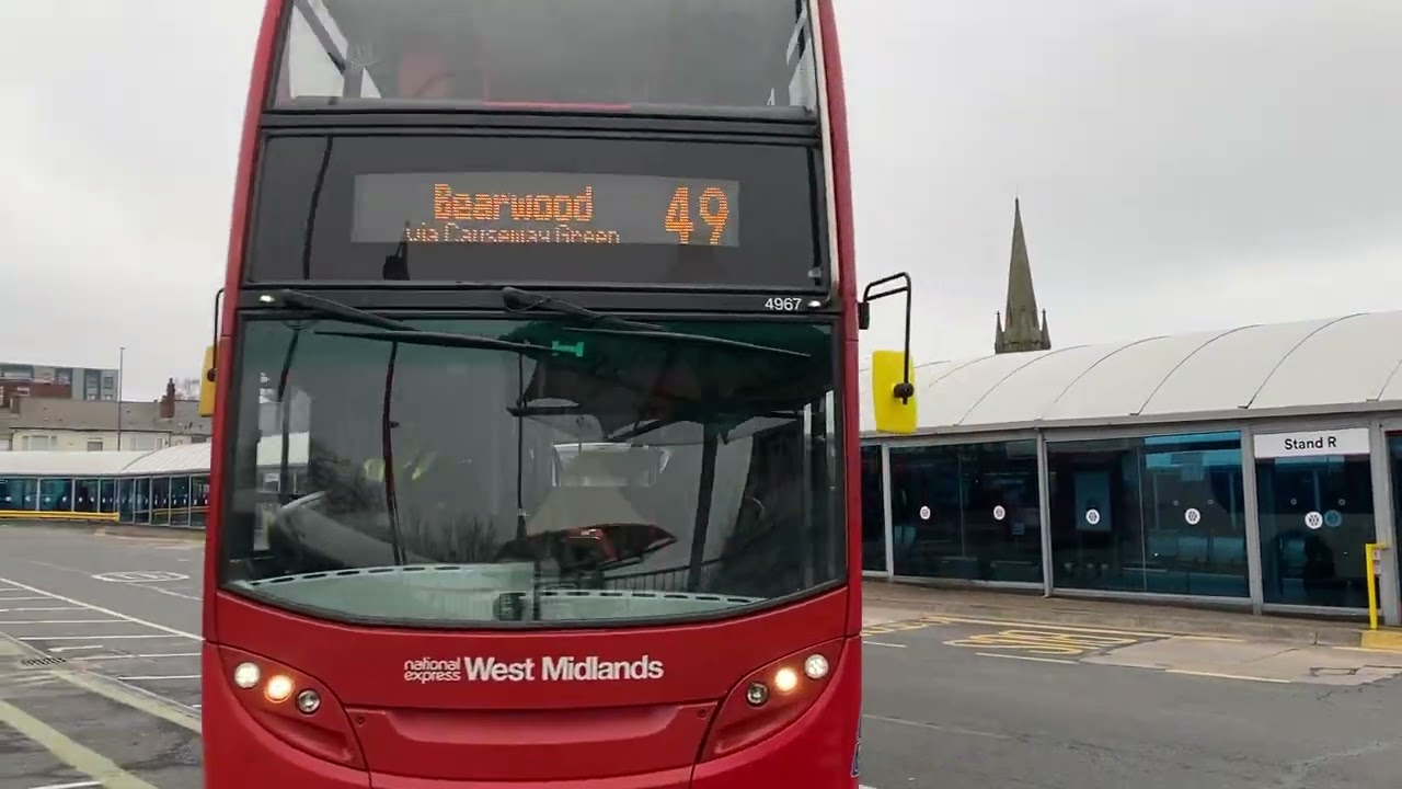 National Express West Midlands Enviro 400 4967 Bus Route 49 Bearwood 