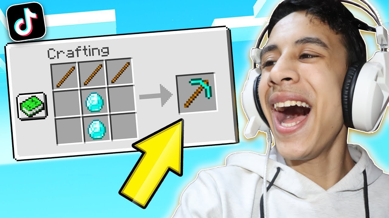 اضحك = حذف ماين كرافت اغرب خدع التيك توك (أنت تضحك تخسر)!!؟ 😱🔥مستحيل