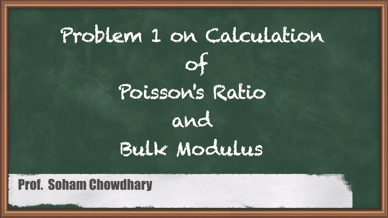 Problem 1 on Calculation of Poisson's Ratio and Bulk Modulus - Stress and Strain