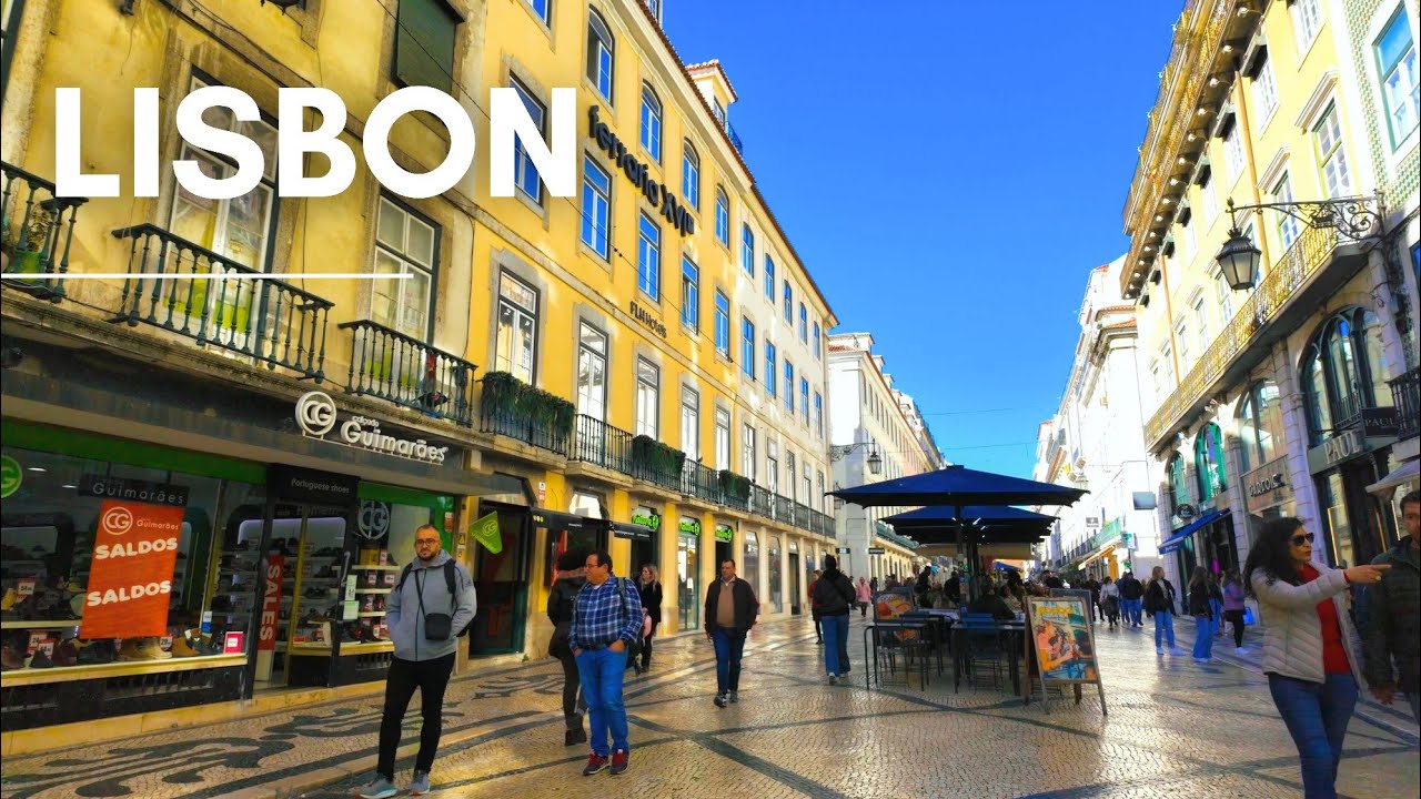 Rua Augusta on a February Day in Lisbon PORTUGAL