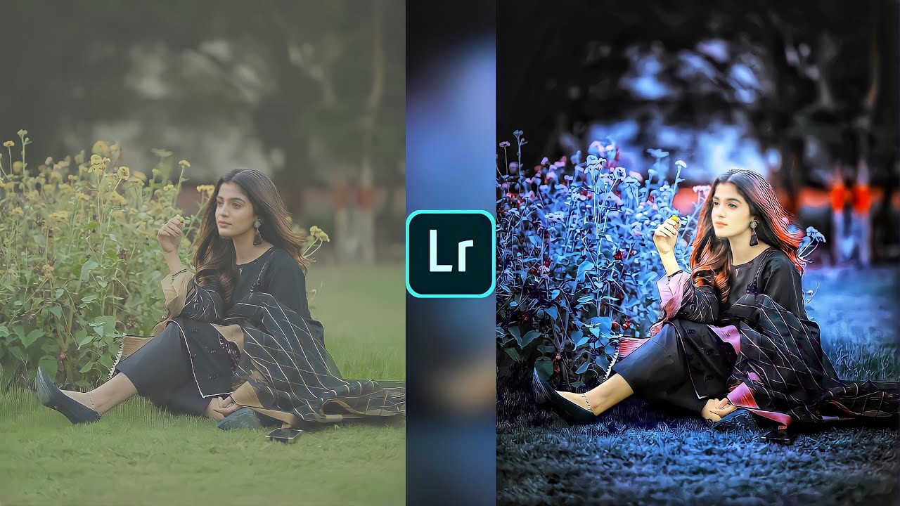 Lightroom dark and blue effect photo editing tutorial | lightroom background colour change preset