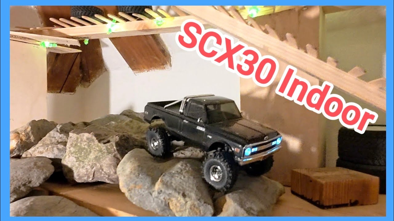 AXIAL SCX30 Chevrolet C10 First indoor ride 👌