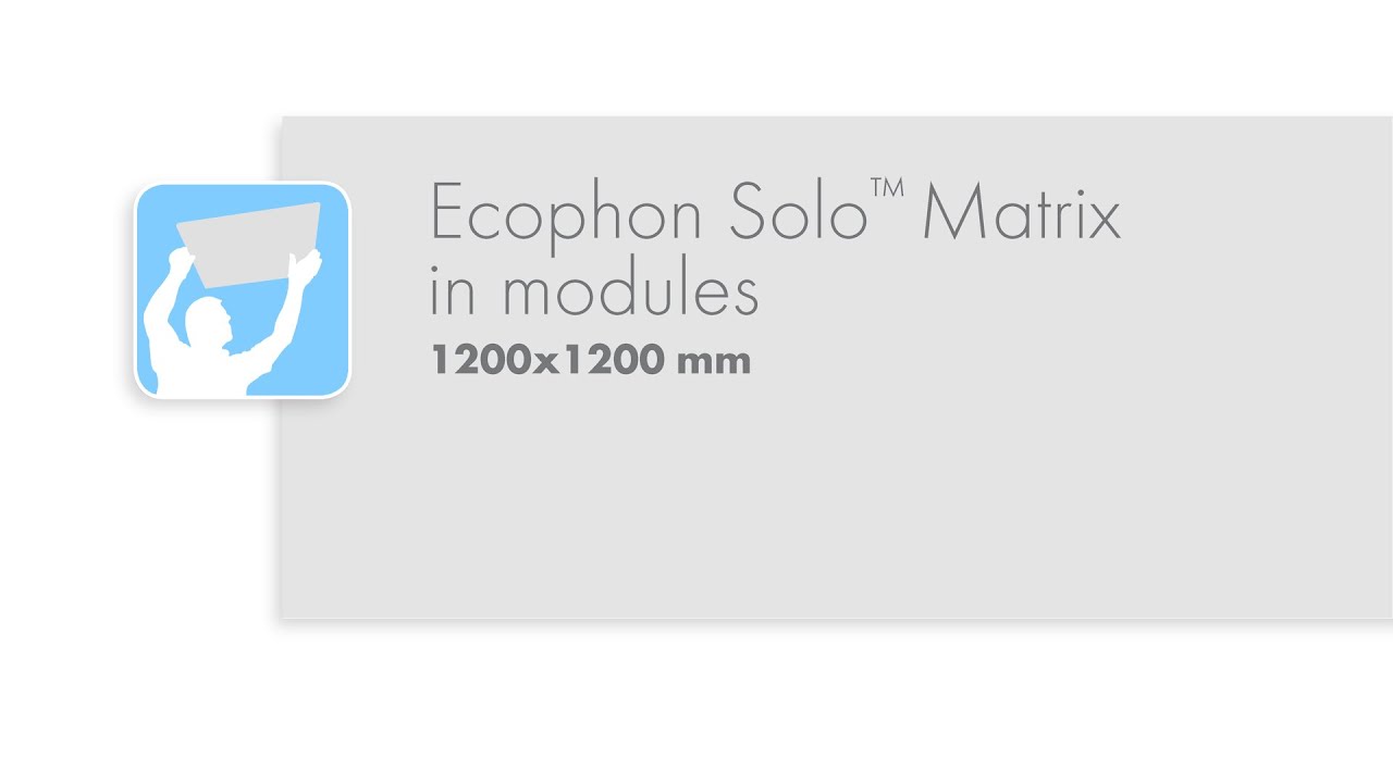 Ecophon Solo Matrix in modules 1200x1200 mm installation