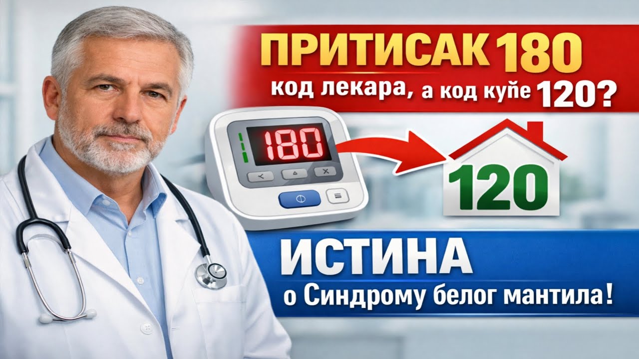 ПРИТИСАК 180 код лекара, а код куће 120? ИСТИНА о Синдрому белог мантила!