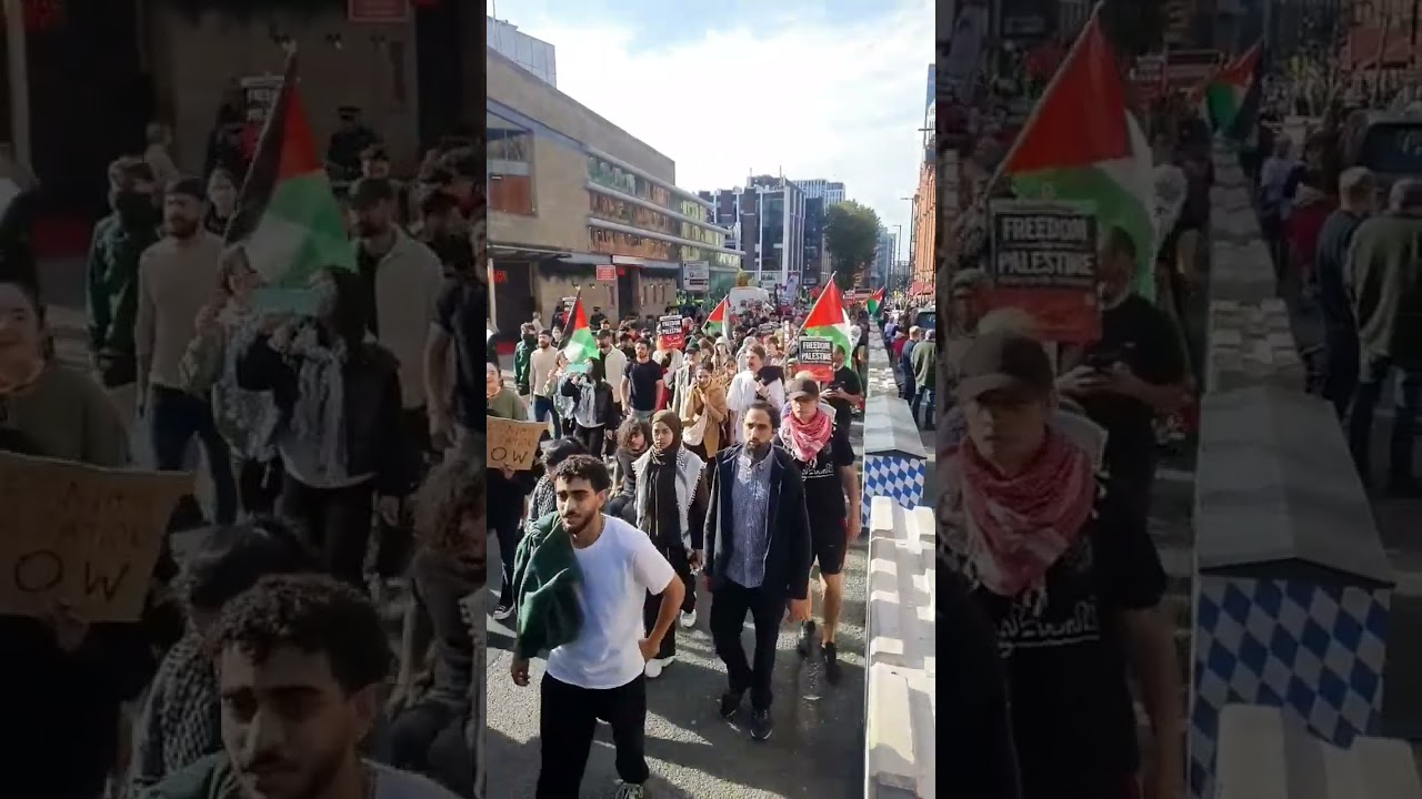 Massive support for the Palestinian resistance in Manchester #FreePalastine #PalestineResists