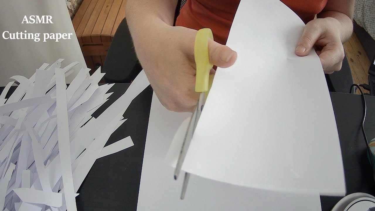 ASMR Cutting paper with different scissors | Paper sounds | No talking