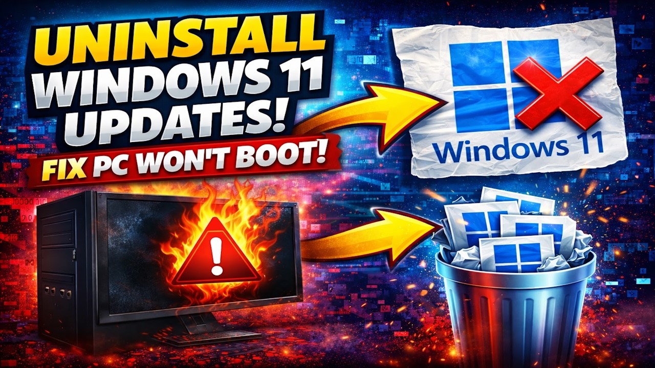 ❌ Как удалить обновление Windows 11, если ваша система не загружается! ❌