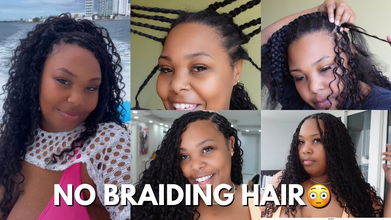 DIY Bora Bora/Boho Braids using NO Synthetic Hair! ft. EAYON HAIR