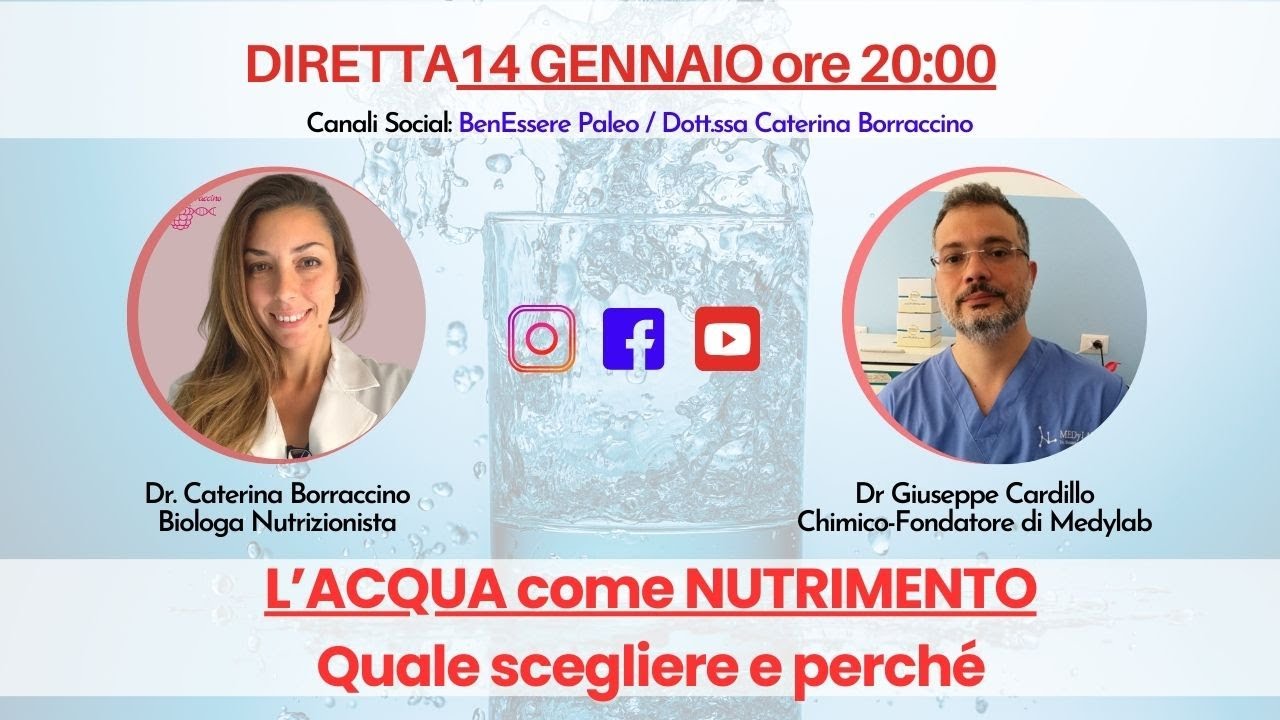 Acqua come NUTRIMENTO: Diretta con il Dr  Giuseppe Cardillo