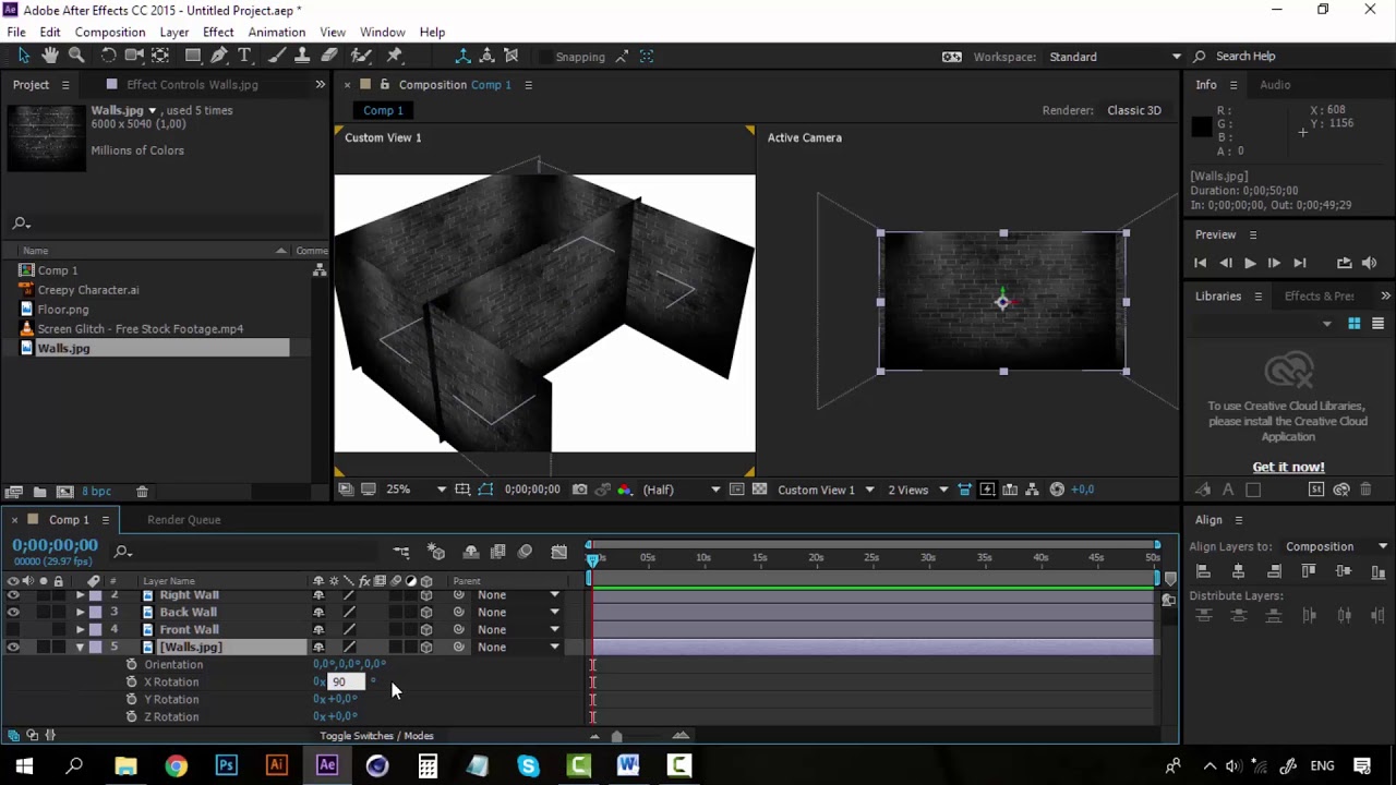 15/20 Crear una habitación terrorífica 3D — Motion Graphics: After Effects desde cero II_ESP