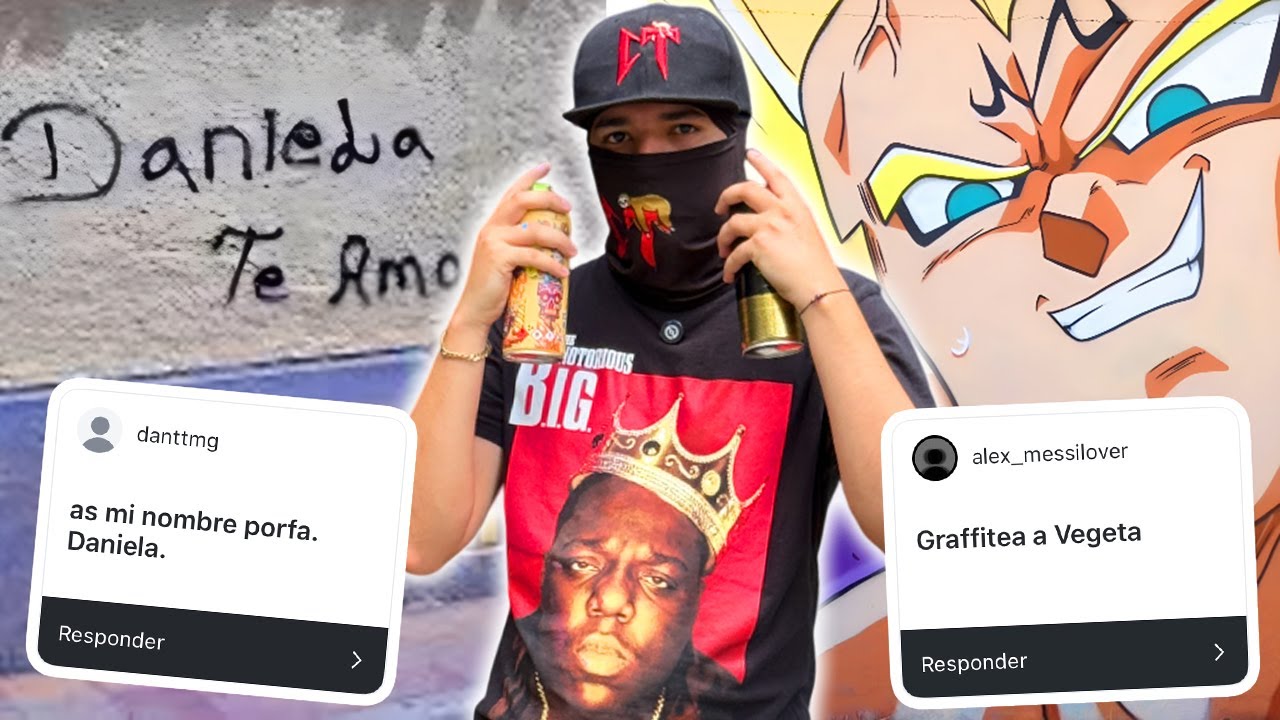 MIS SEGUIDORES ME RETAN A HACER UN GRAFFITI ILEGAL EN LAS CALLES 😱 *termina mal*