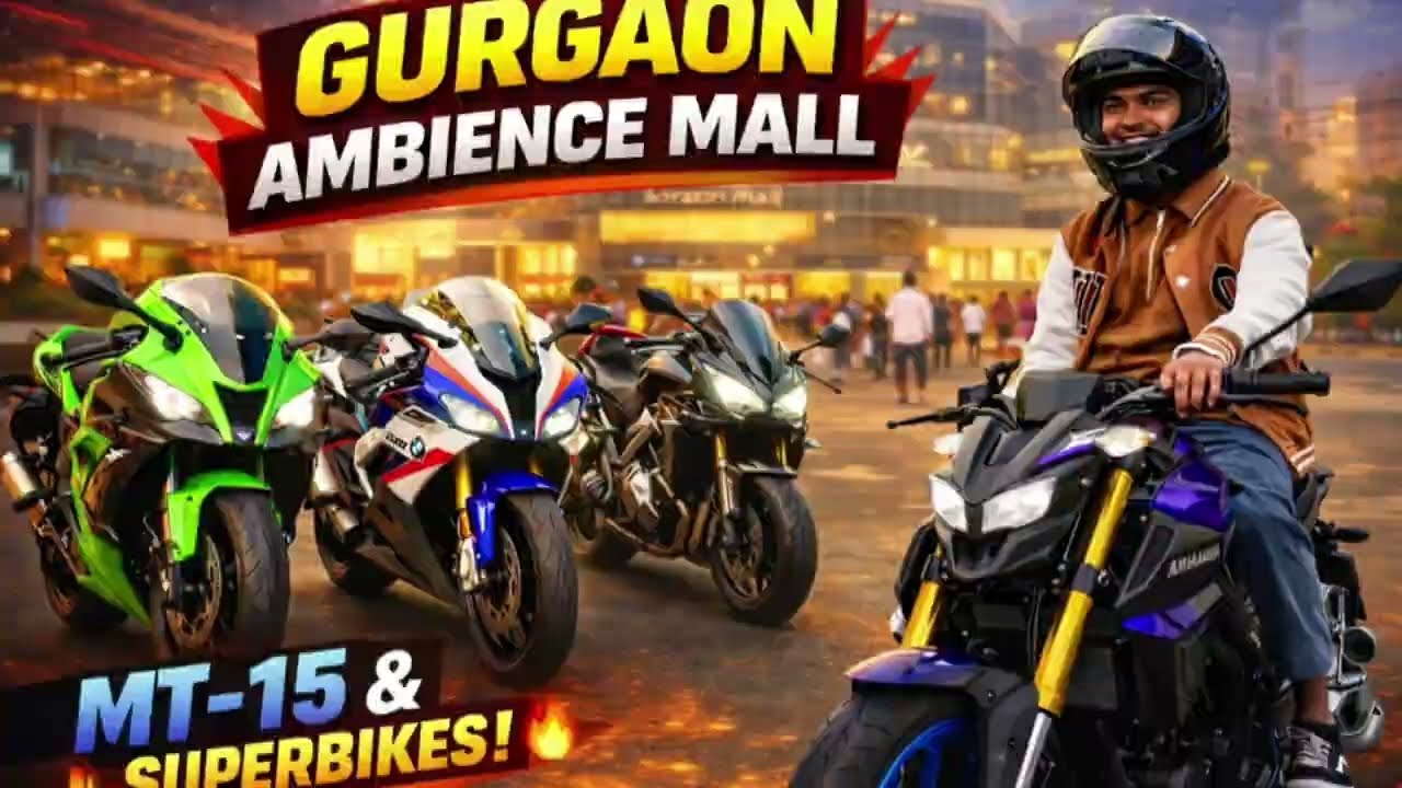 🔥 Superbikes Spotted at Ambience Mall Gurgaon | ZX10R, S1000RR, Z900 😱. #superbikes #gurgaon #zx10r 