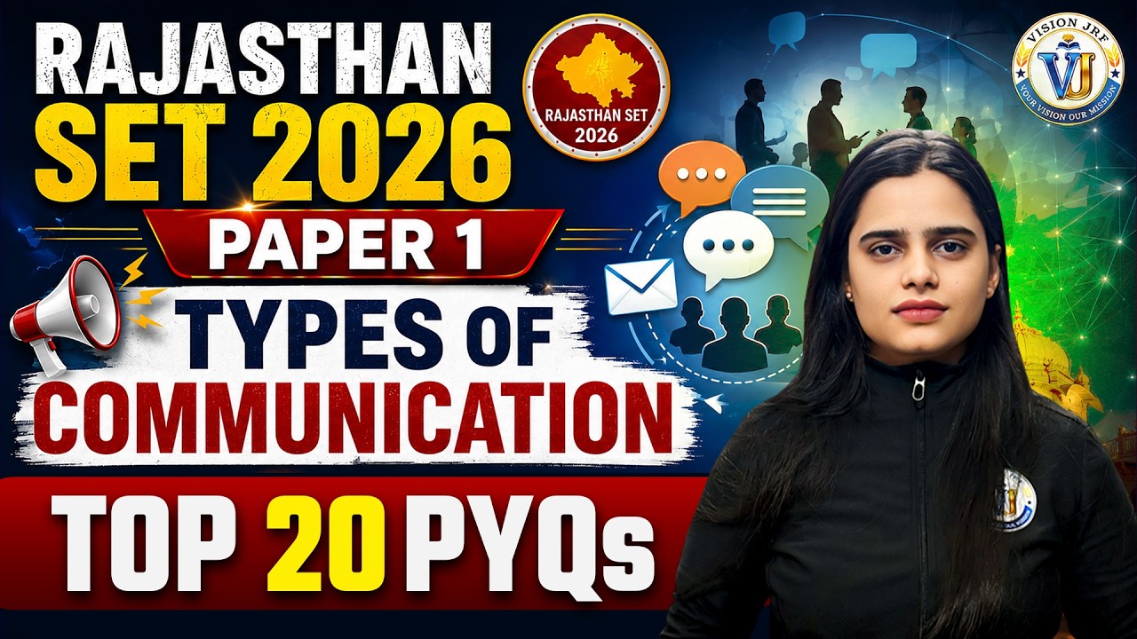 Rajasthan SET 2026 Paper-1 | Rajasthan SET Types of Communication Top 20 PYQs | Simran Ma'am
