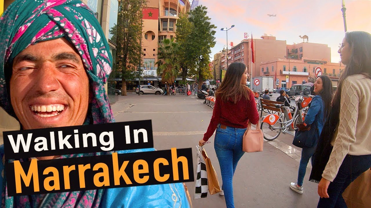 Walking Tour of Modern Marrakech — Morocco Africa Video Walk 🇲🇦